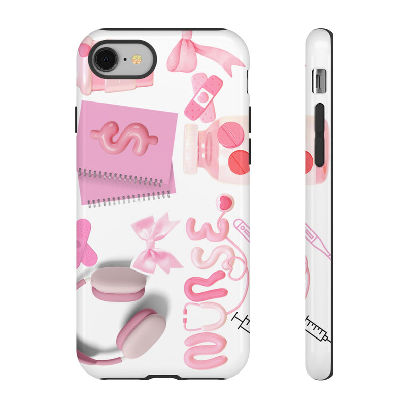 Phone Case - Cute Pink Nurse Design