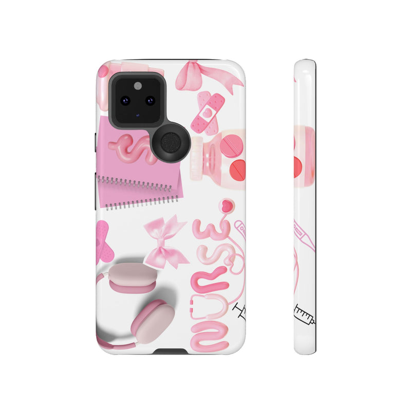 Phone Case - Cute Pink Nurse Design
