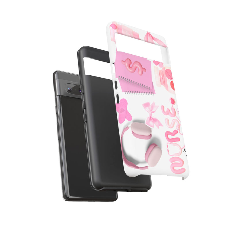 Phone Case - Cute Pink Nurse Design