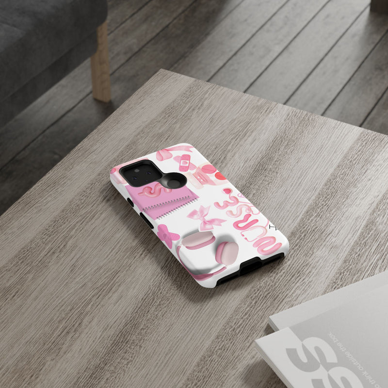 Phone Case - Cute Pink Nurse Design