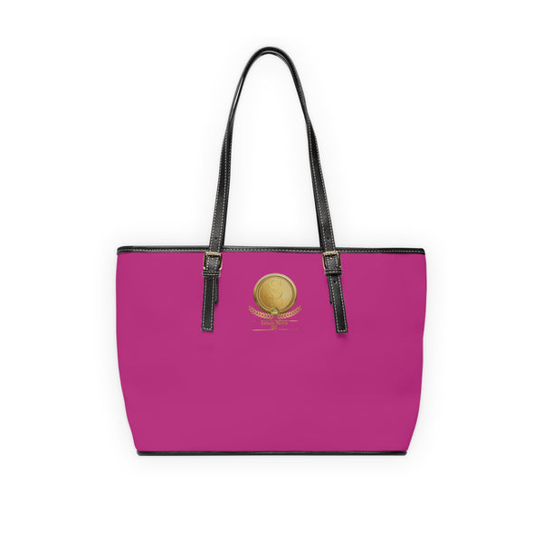 Chic PU Leather Shoulder Bag - Stylish Pink Tote for Fashion Lovers