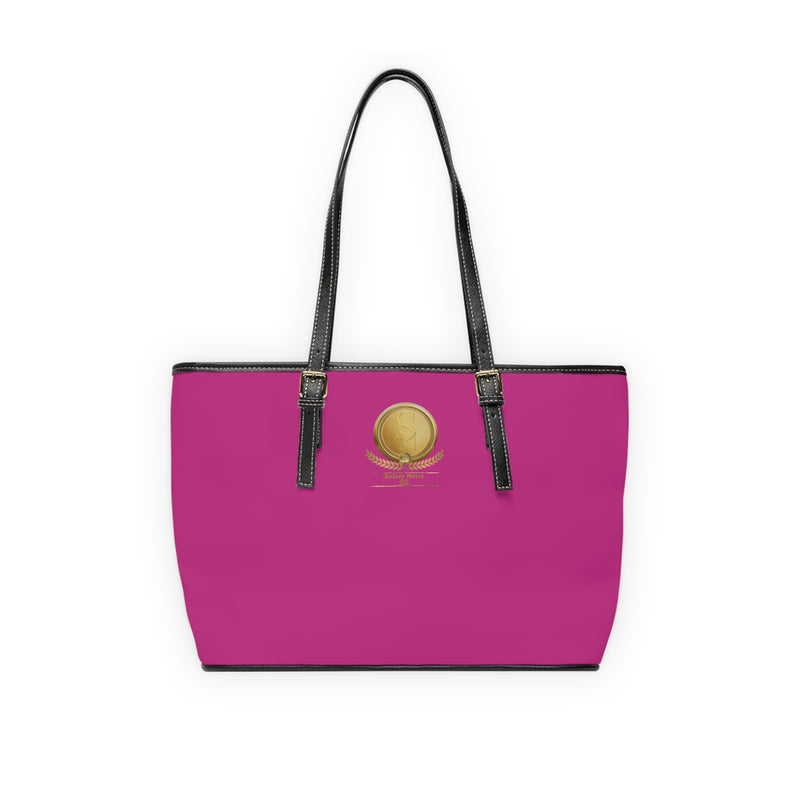 Chic PU Leather Shoulder Bag - Stylish Pink Tote for Fashion Lovers
