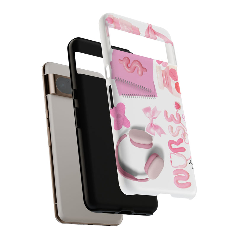 Phone Case - Cute Pink Nurse Design