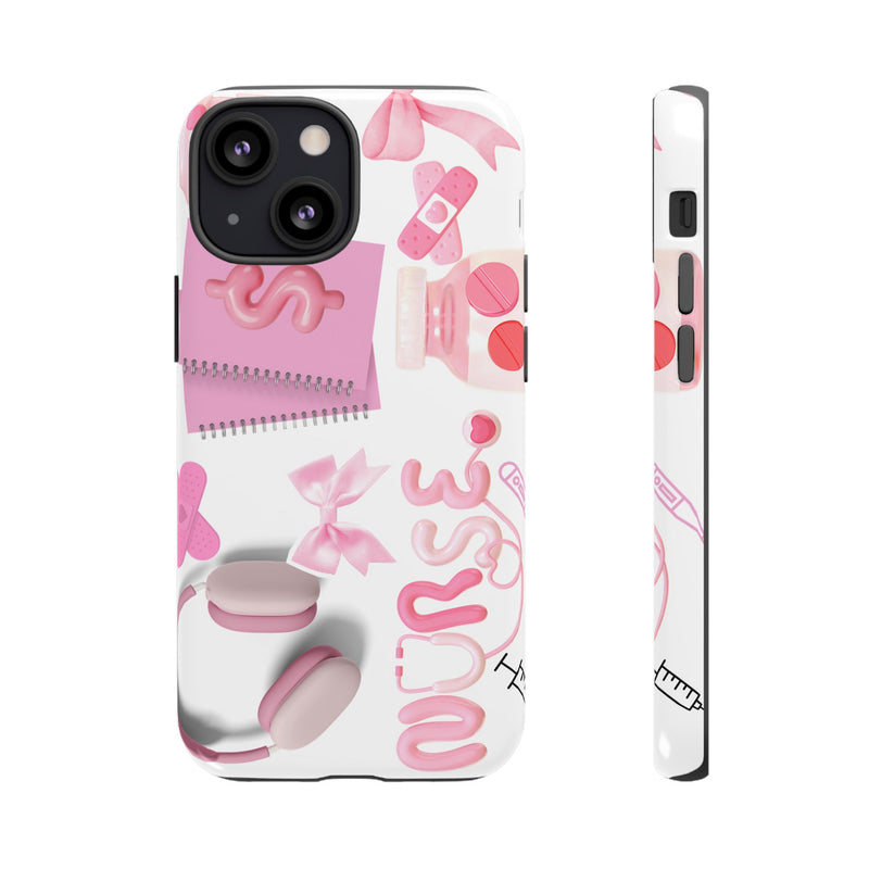 Phone Case - Cute Pink Nurse Design