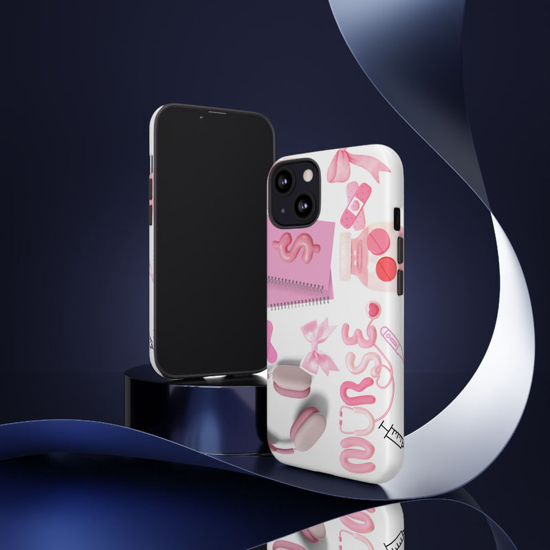 Phone Case - Cute Pink Nurse Design