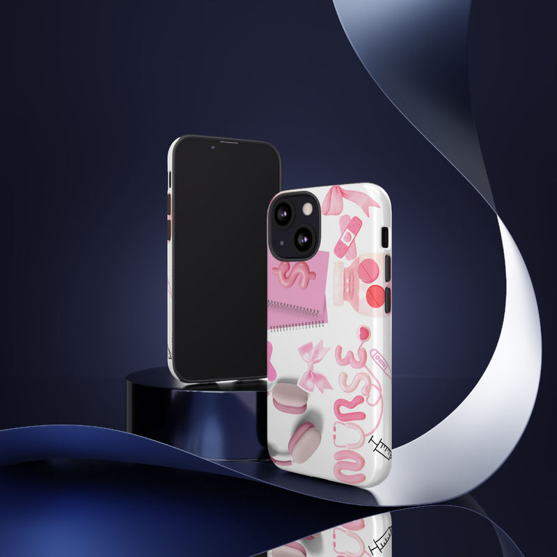 Phone Case - Cute Pink Nurse Design