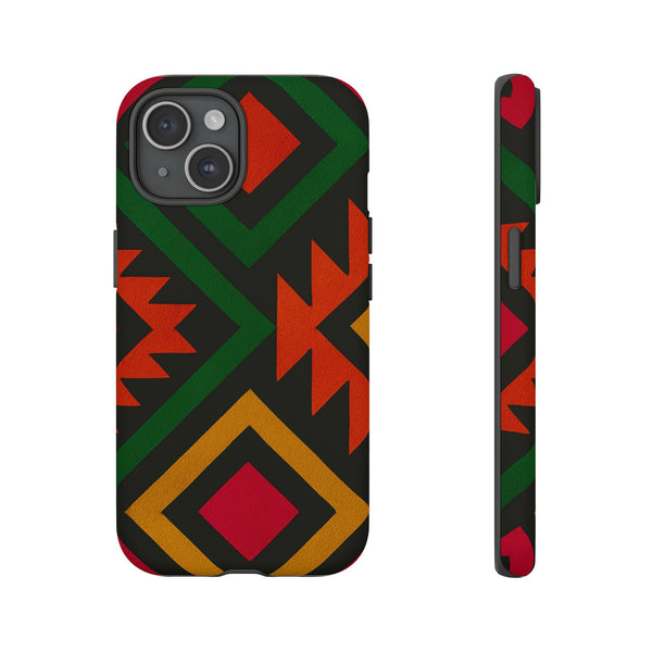 Bold Geometric Phone Case | Tough Cases for Protection & Style, Unique Gift for Tech Lovers, Colorful Pattern, Holiday Gadget Accessory