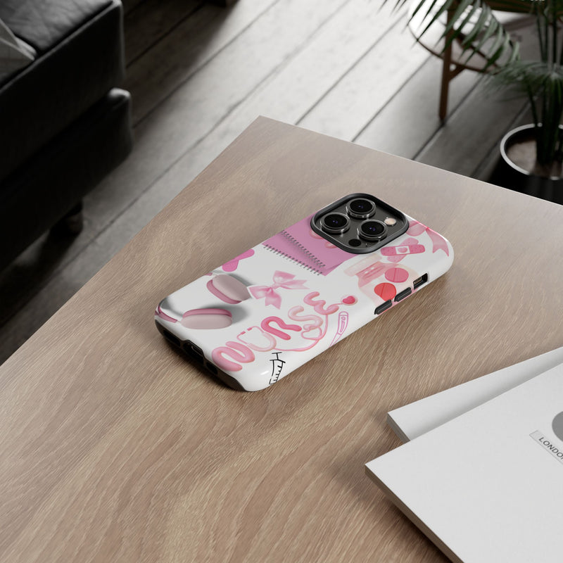 Phone Case - Cute Pink Nurse Design