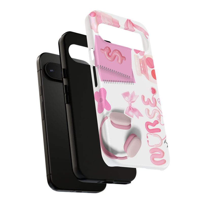 Phone Case - Cute Pink Nurse Design