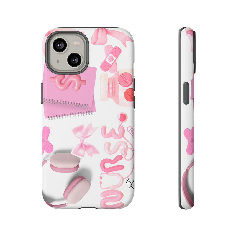 Phone Case - Cute Pink Nurse Design