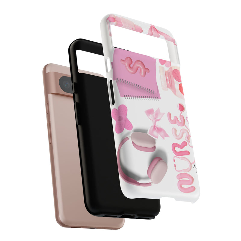 Phone Case - Cute Pink Nurse Design