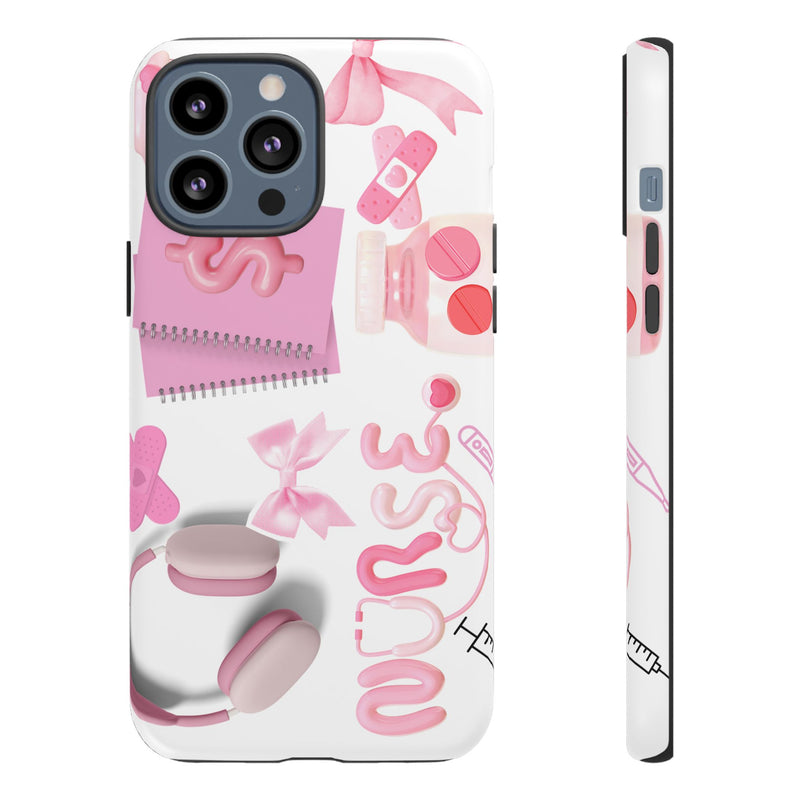 Phone Case - Cute Pink Nurse Design