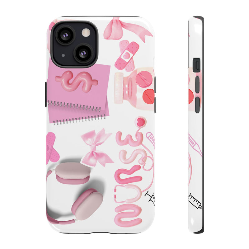 Phone Case - Cute Pink Nurse Design