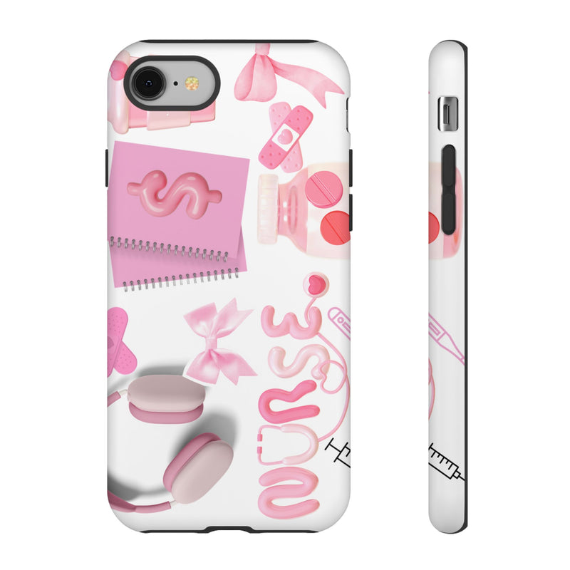 Phone Case - Cute Pink Nurse Design