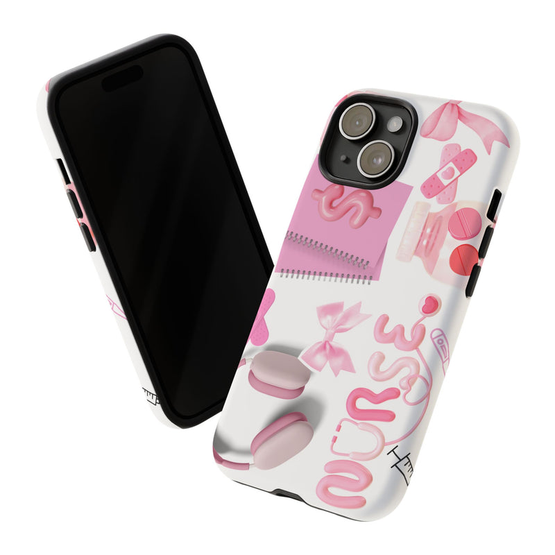 Phone Case - Cute Pink Nurse Design