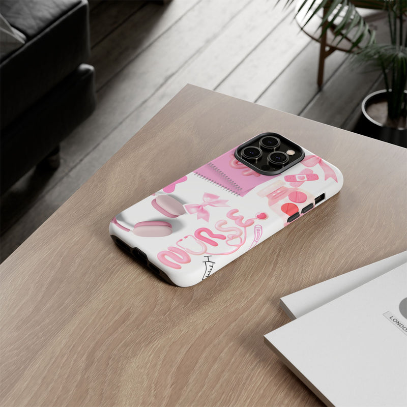 Phone Case - Cute Pink Nurse Design