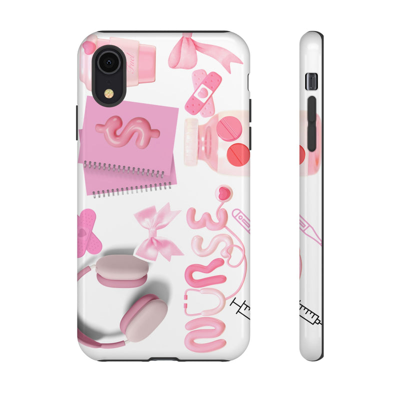 Phone Case - Cute Pink Nurse Design