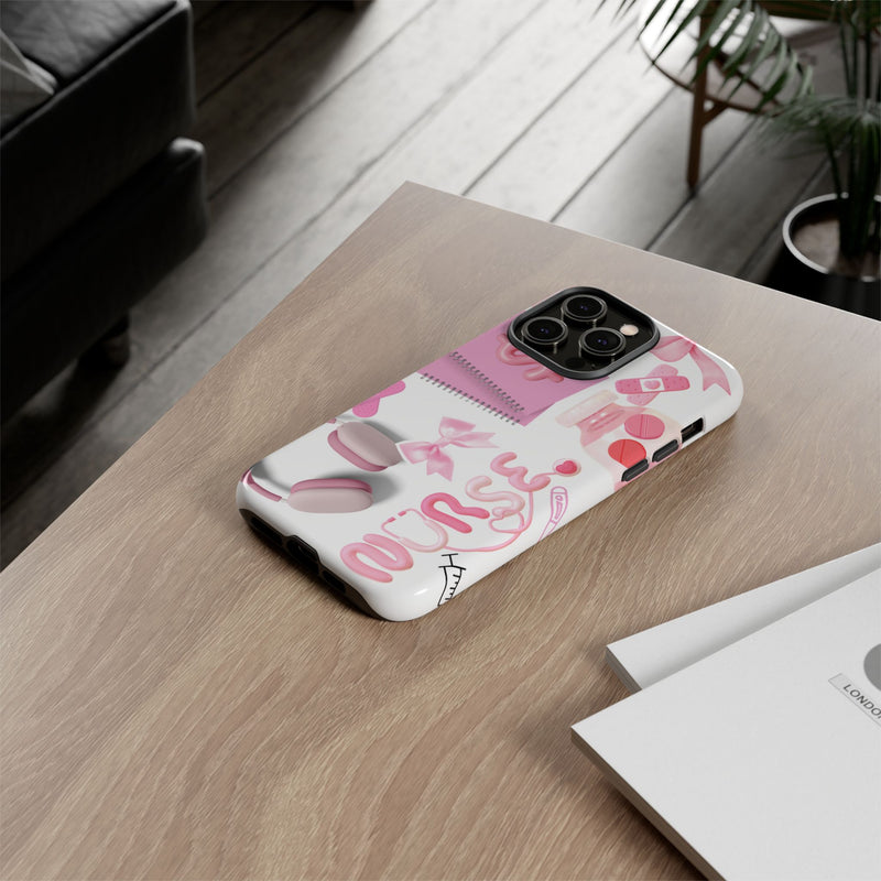 Phone Case - Cute Pink Nurse Design