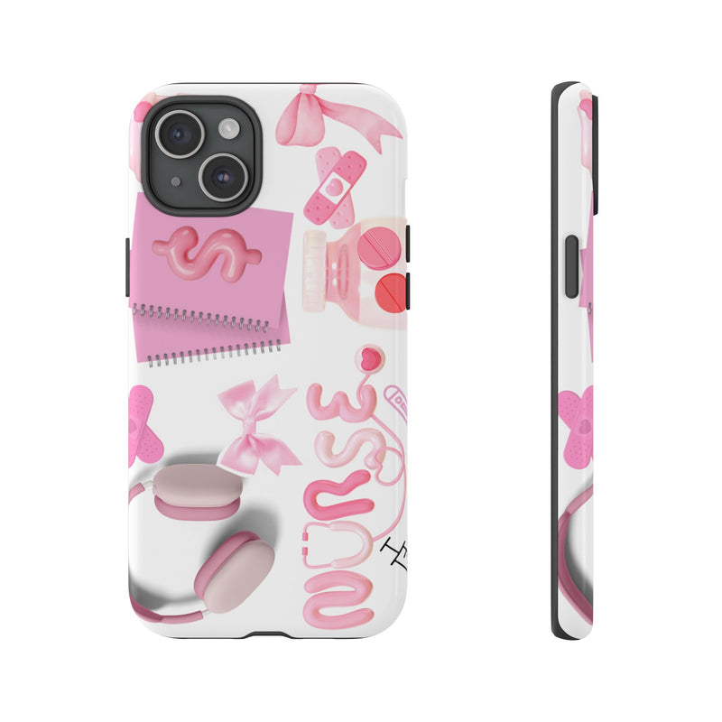 Phone Case - Cute Pink Nurse Design
