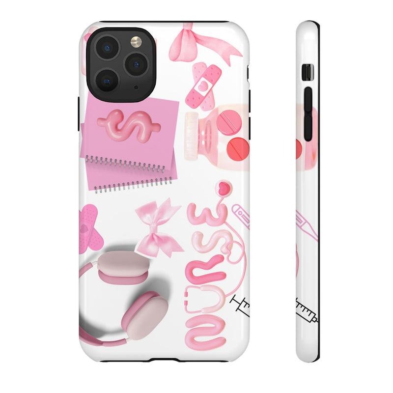 Phone Case - Cute Pink Nurse Design