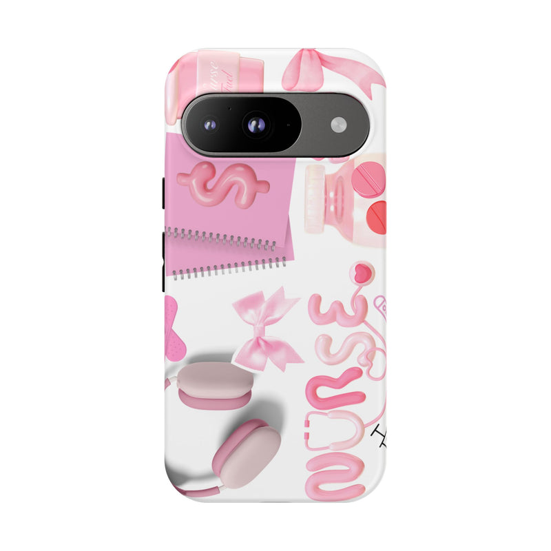 Phone Case - Cute Pink Nurse Design