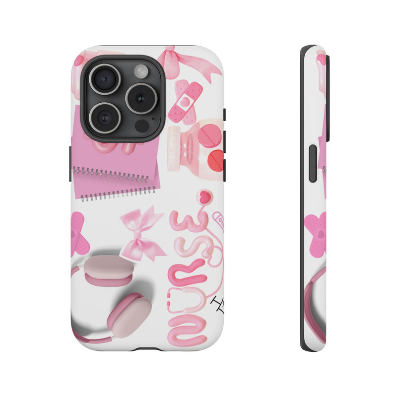 Phone Case - Cute Pink Nurse Design