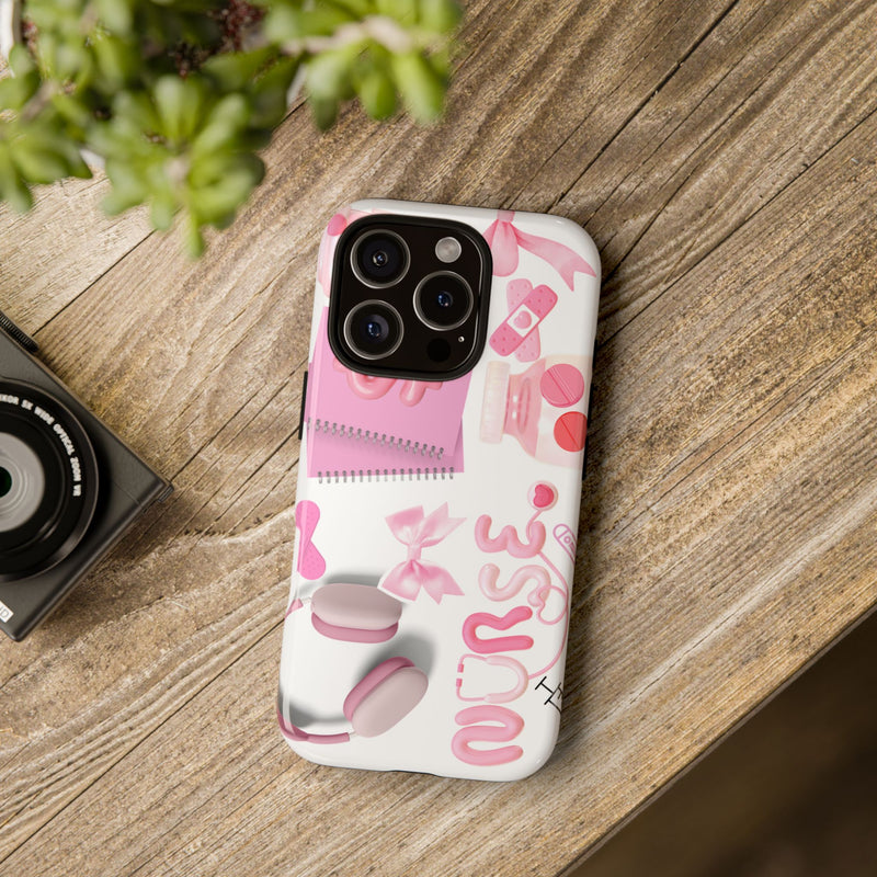 Phone Case - Cute Pink Nurse Design