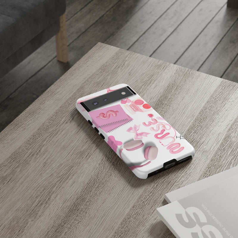 Phone Case - Cute Pink Nurse Design