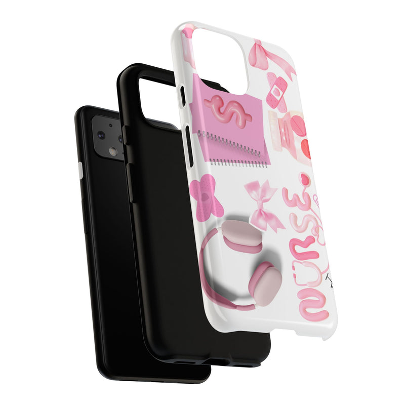 Phone Case - Cute Pink Nurse Design