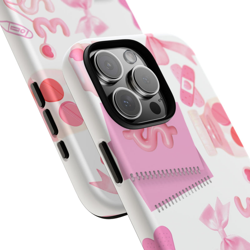 Phone Case - Cute Pink Nurse Design