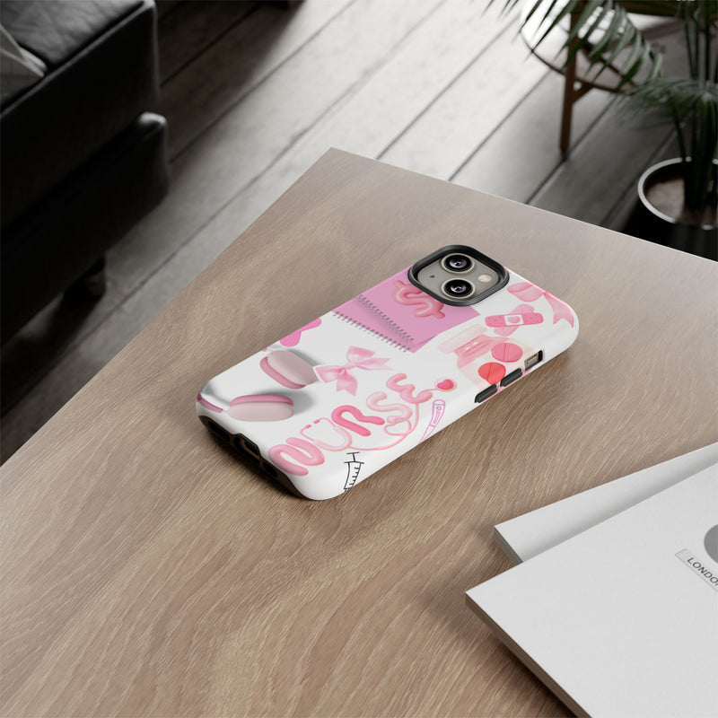 Phone Case - Cute Pink Nurse Design