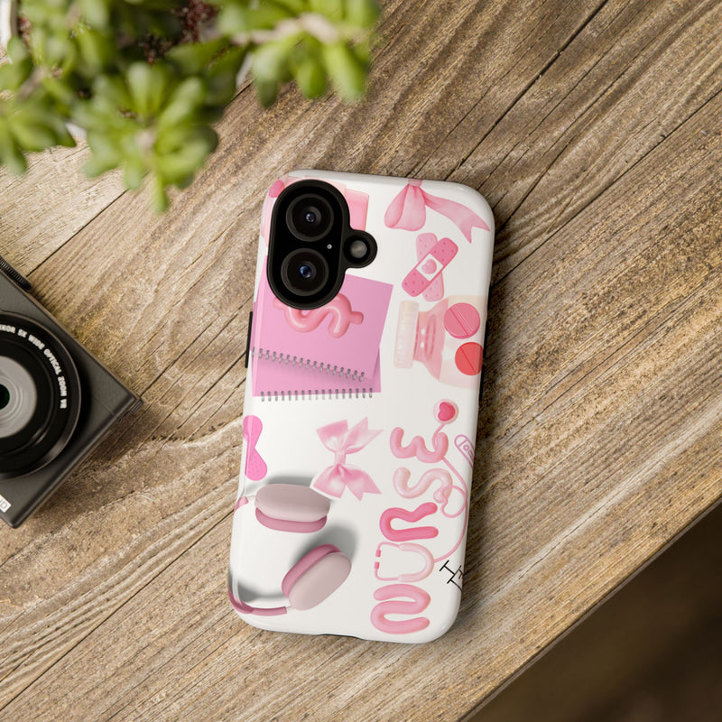 Phone Case - Cute Pink Nurse Design
