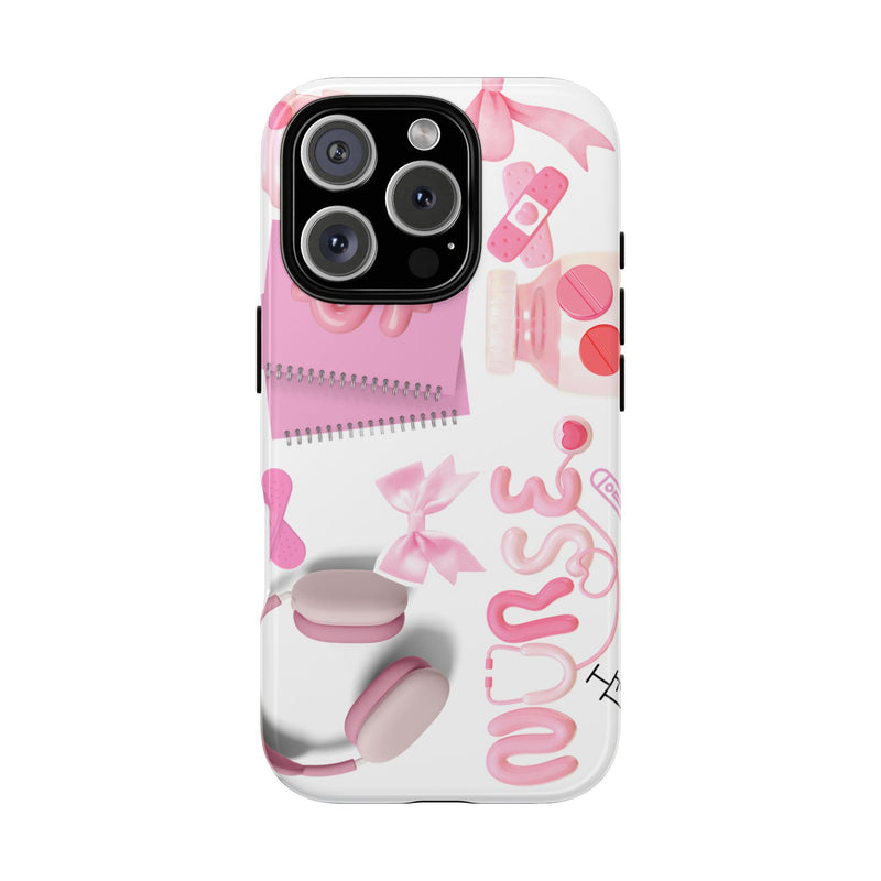 Phone Case - Cute Pink Nurse Design