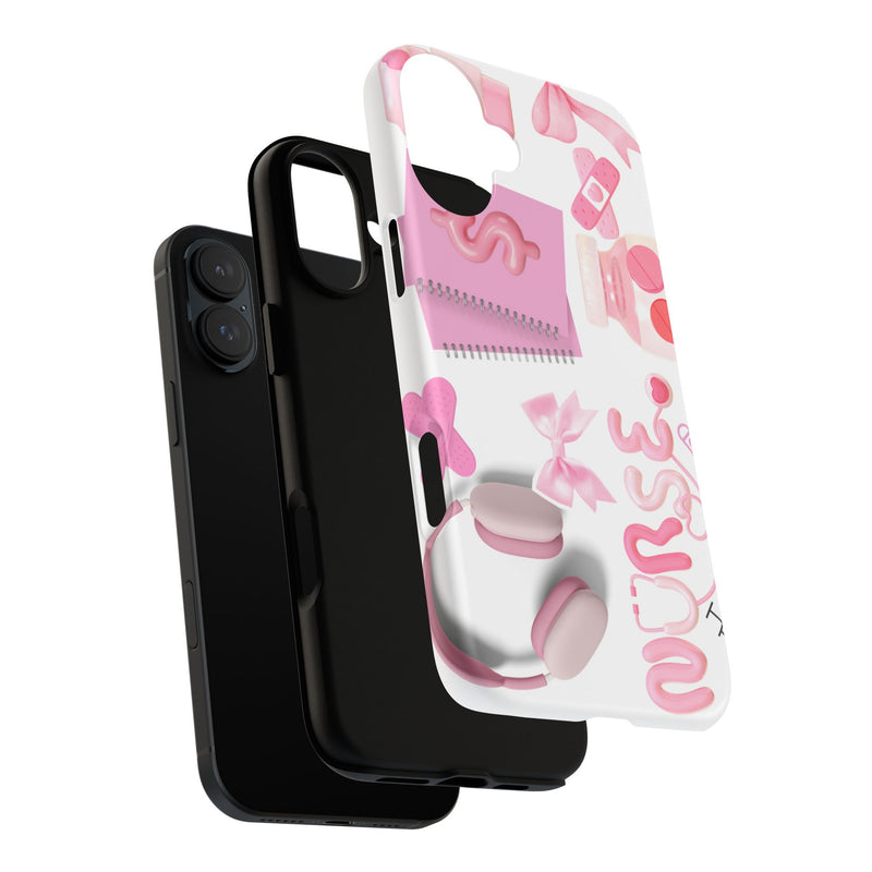 Phone Case - Cute Pink Nurse Design