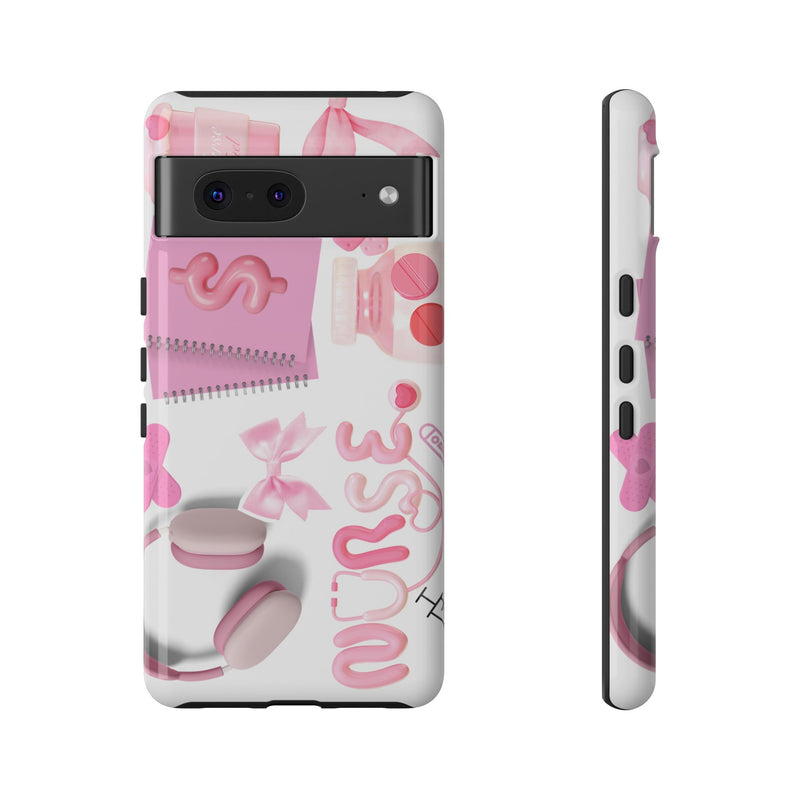 Phone Case - Cute Pink Nurse Design