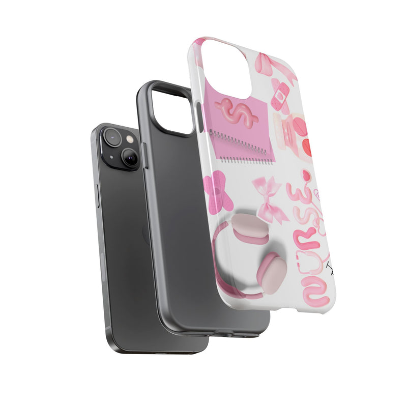 Phone Case - Cute Pink Nurse Design