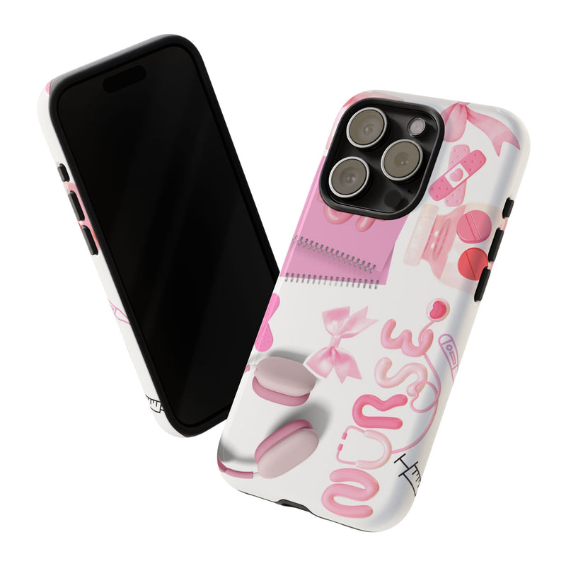 Phone Case - Cute Pink Nurse Design
