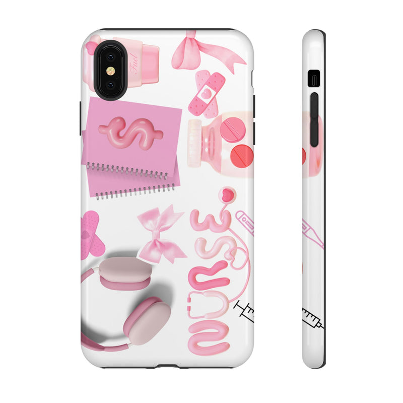 Phone Case - Cute Pink Nurse Design