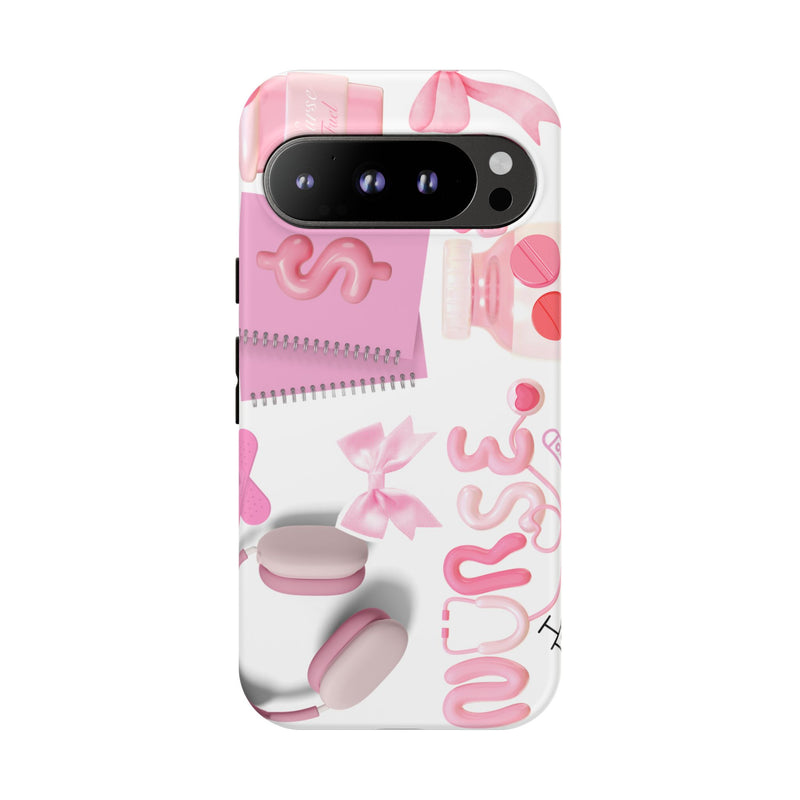 Phone Case - Cute Pink Nurse Design
