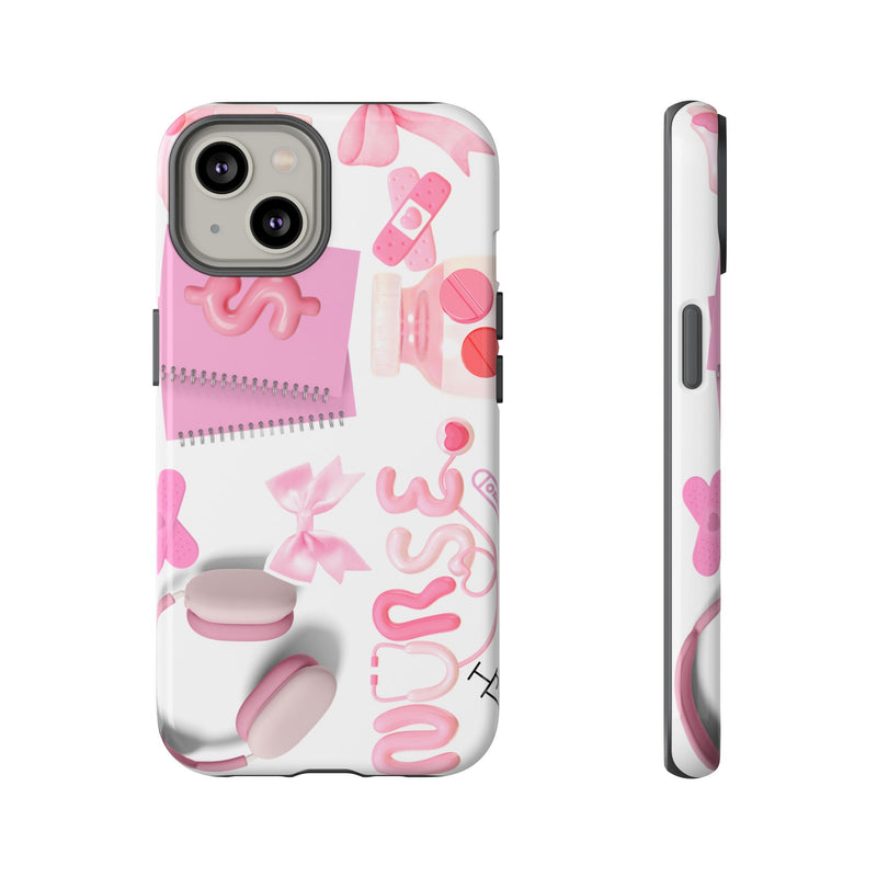 Phone Case - Cute Pink Nurse Design