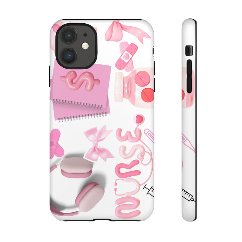 Phone Case - Cute Pink Nurse Design