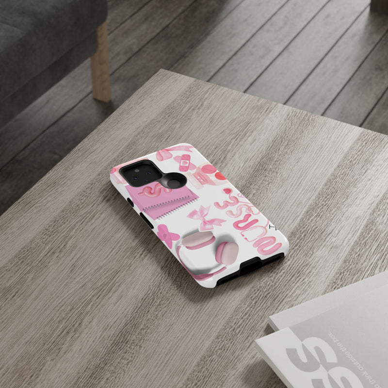 Phone Case - Cute Pink Nurse Design
