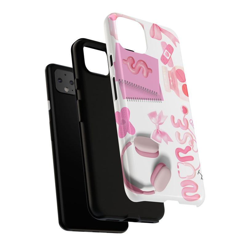 Phone Case - Cute Pink Nurse Design