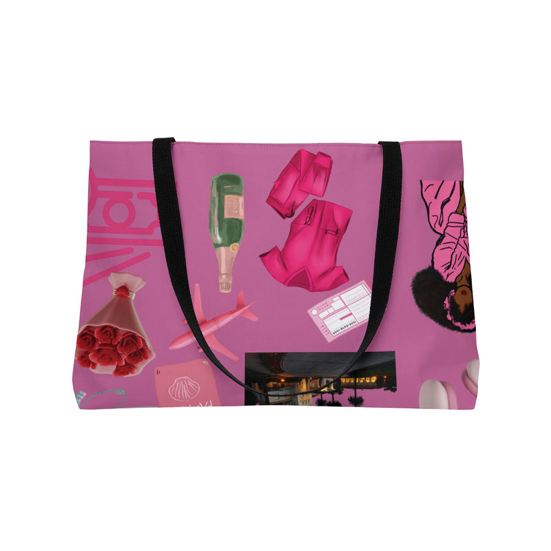 Chic Pink Weekender Tote Bag - Perfect for Girlfriends' Getaways and Special Occasions