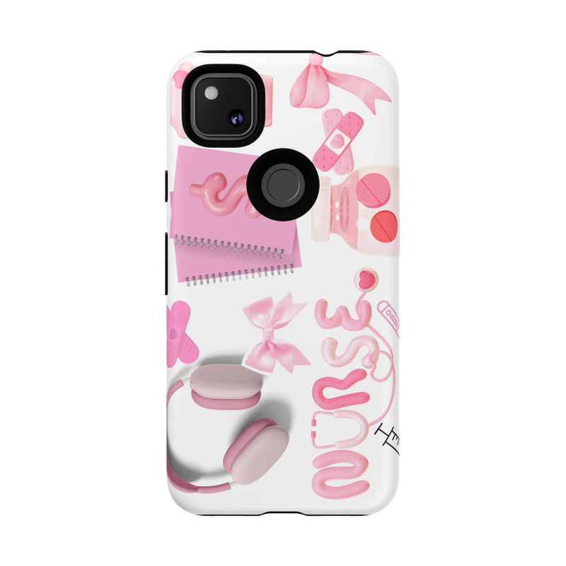 Phone Case - Cute Pink Nurse Design