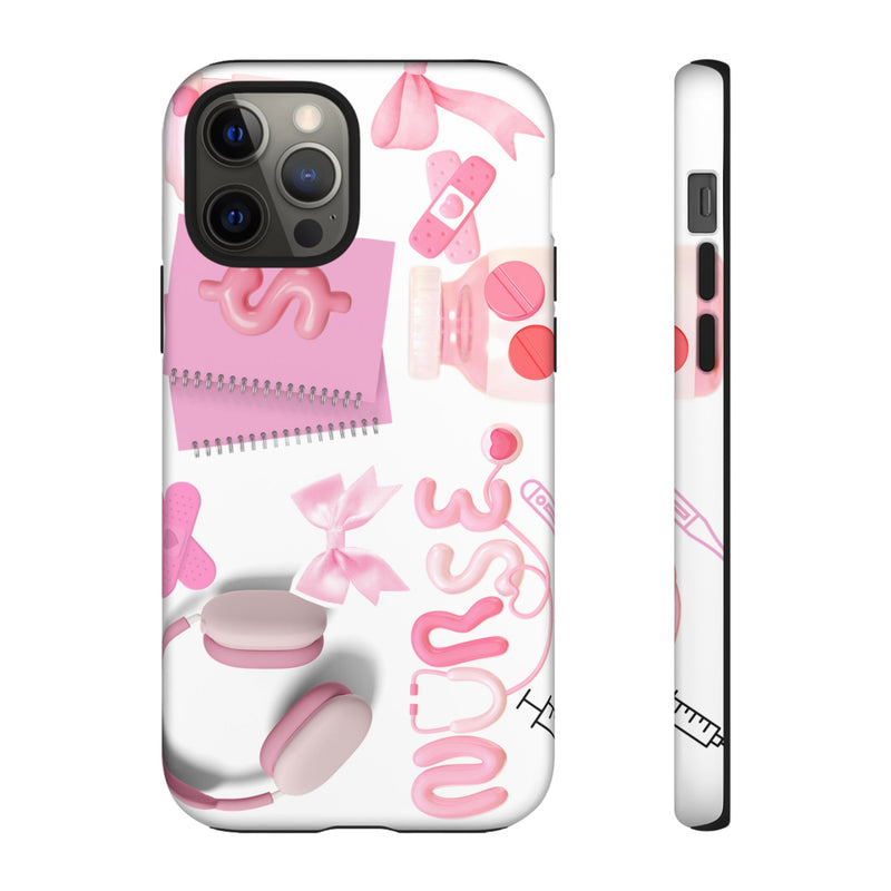 Phone Case - Cute Pink Nurse Design