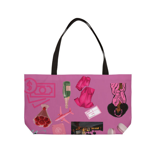 Chic Pink Weekender Tote Bag - Perfect for Girlfriends' Getaways and Special Occasions