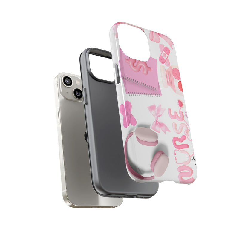 Phone Case - Cute Pink Nurse Design
