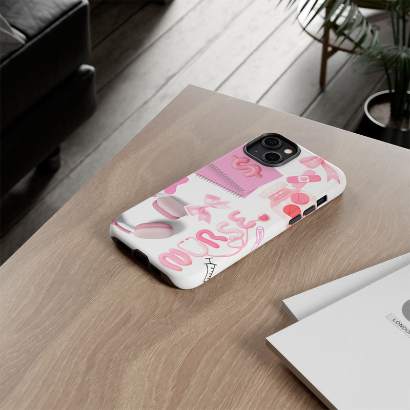 Phone Case - Cute Pink Nurse Design