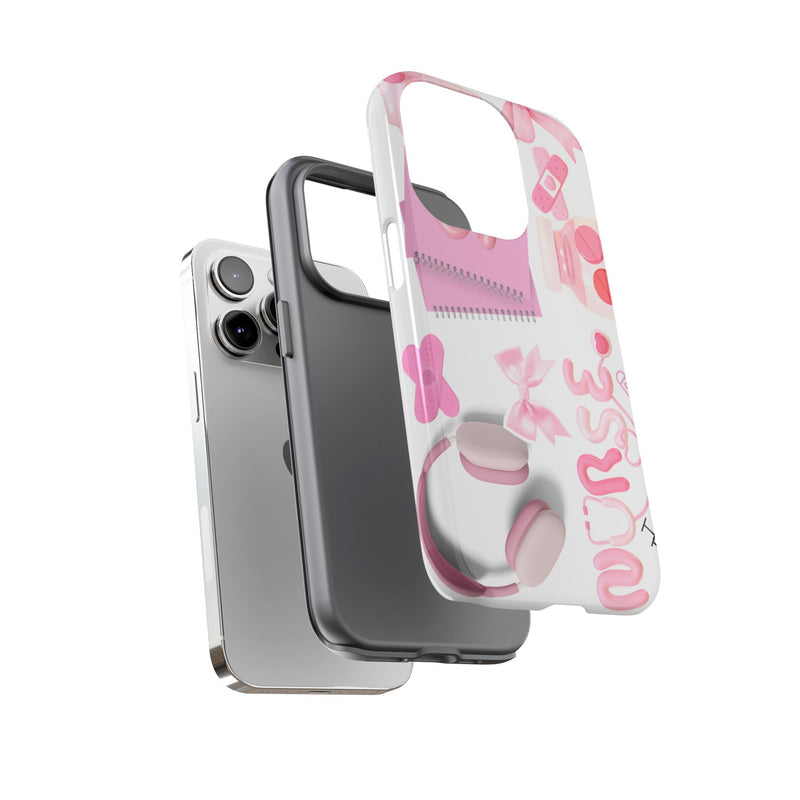 Phone Case - Cute Pink Nurse Design